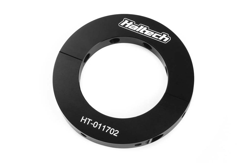 Haltech driveshaft split collar with 2.125-inch I.D., featuring 8 magnets, used as a mechanical accessory for automotive driveshafts.