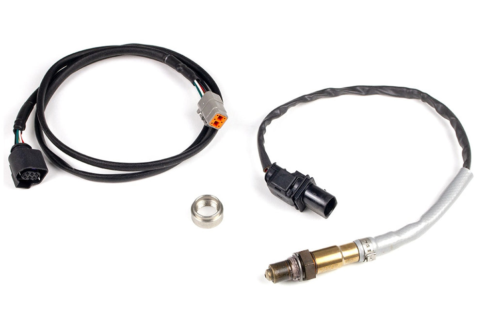 Haltech LSU4.9 wideband sensor hardware pack with wiring and accessories for precise air-fuel ratio measurement.