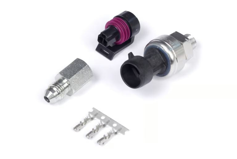 Haltech 500 PSI "TI" pressure sensor for precise pressure measurement in automotive and industrial applications.
