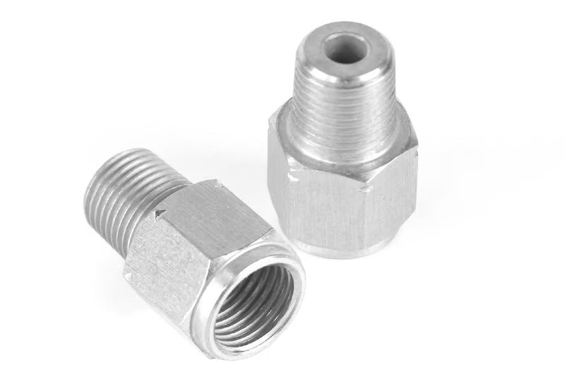 Haltech M10 x 1.0 to 1/8 NPT adaptor for Bosch fluid pressure and temperature sensors, metal fitting for automotive applications