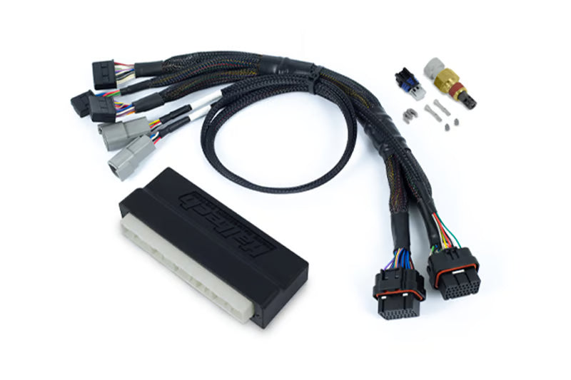 Haltech Nexus S3 plug and play adapter harness kit for Honda EP3, showing the wiring connectors and harness components.