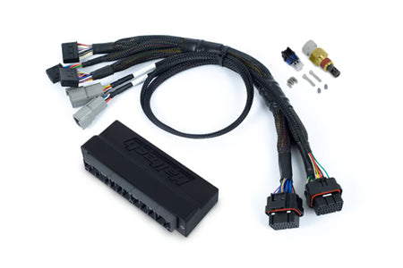 Haltech Nexus S2 plug and play adapter harness kit for Honda AP1 SS3, showing the wiring harness and connectors.