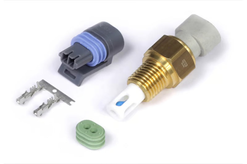 Haltech air temperature sensor with 1/4 NPT thread for Nissan Z32 300ZX, showing the sensor and threaded fitting.