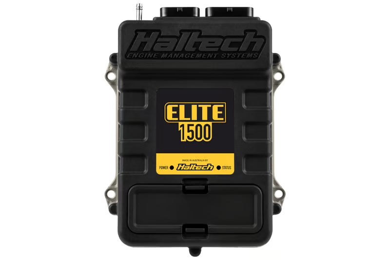 Haltech Elite 1500 universal ECU with digital display and wiring harness for automotive engine control system.