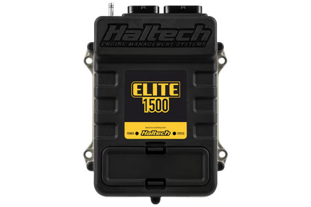 Haltech Elite 1500 universal ECU with digital display and wiring harness for automotive engine control system.