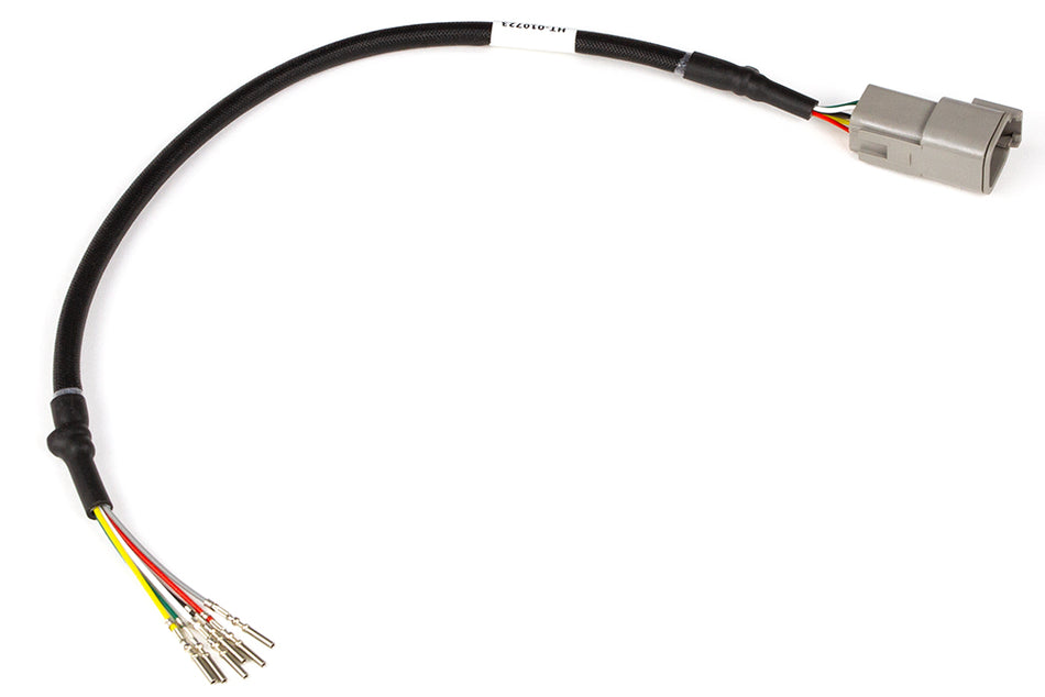 Haltech wideband flying lead adaptor harness, 400mm wiring connector for precise sensor installation and connection.
