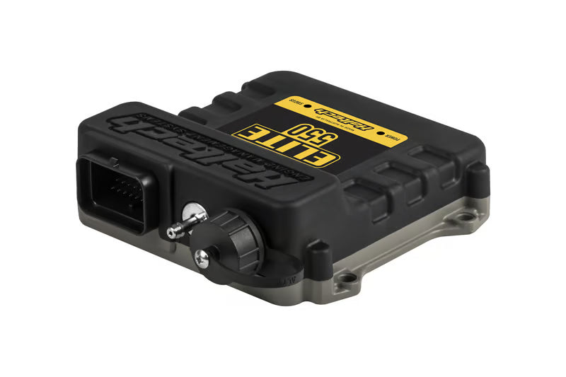 Haltech Elite 550 universal engine management system with plug and pin set for precise wiring and installation.