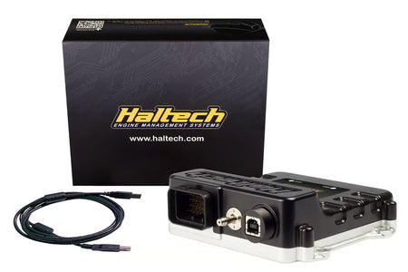 Haltech Elite 550 ECU universal car engine control unit with wiring harness and mounting hardware for automotive tuning