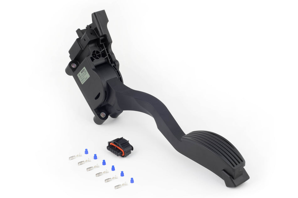 Haltech Bosch DBW pedal assembly for automotive accessories, showing the detailed throttle pedal component.