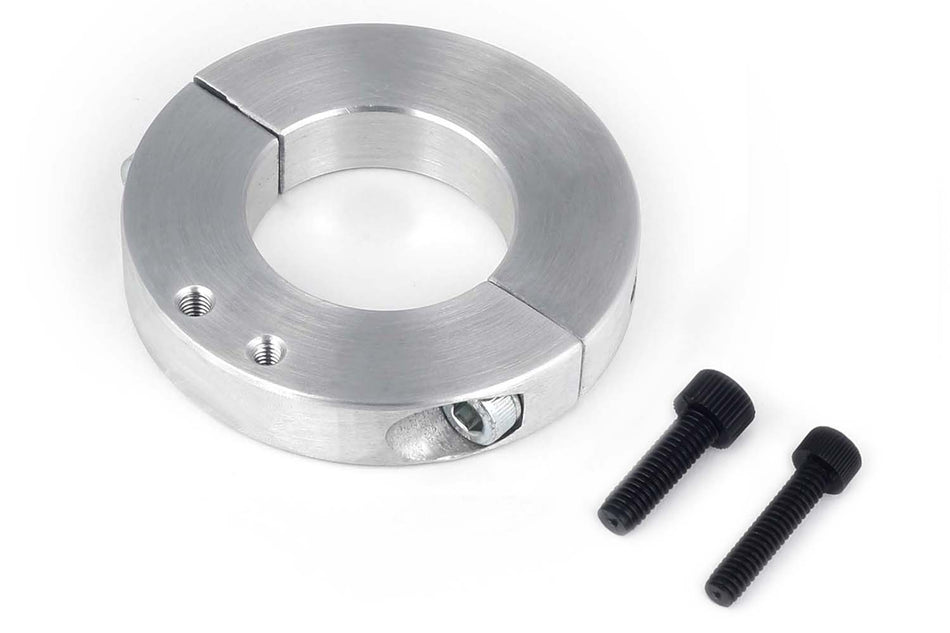 Haltech split collar shock sensor mount, 7/8 inch (22.225mm) sensor mount with metal clamp for vehicle shock sensors.