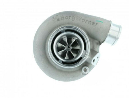 Funk Motorsport Borgwarner S200SX turbo blanket wrapped around a turbocharger for heat insulation and protection.