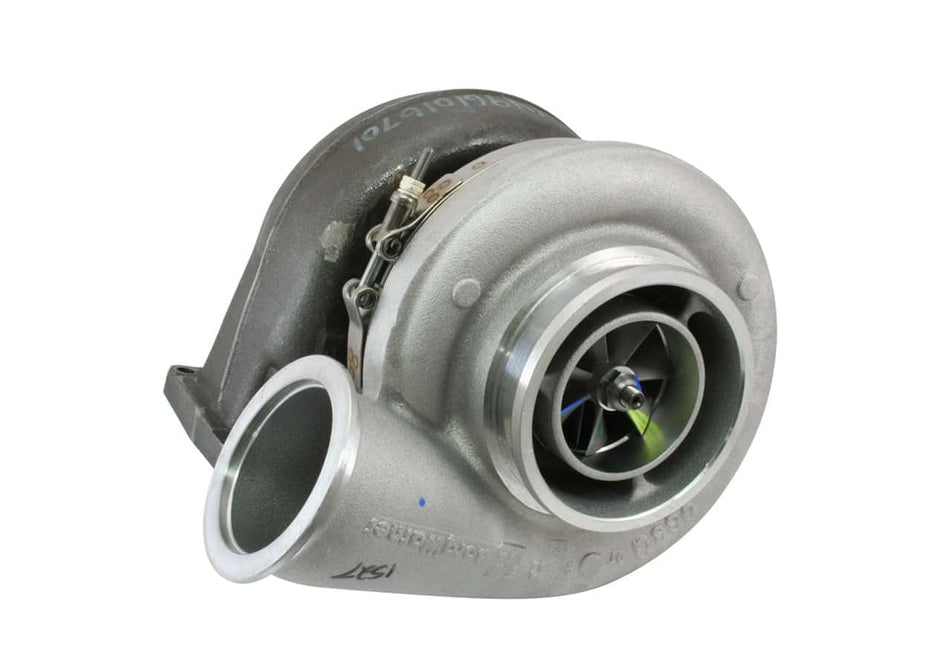 Funk Motorsport Borgwarner S485 turbo blanket wrapped around a turbocharger to reduce heat and improve performance.