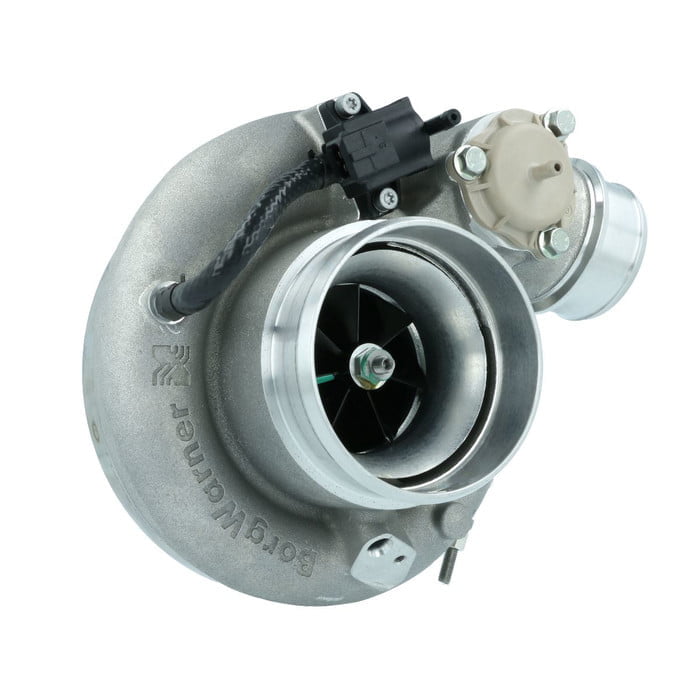 Funk Motorsport Borgwarner EFR 8474 turbo blanket wrapped around a turbocharger for heat insulation and protection.